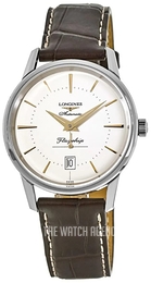 Longines Heritage Silver colored/Leather Ø38.5 mm L4.795.4.78.2