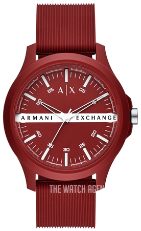 armani exchange watch red