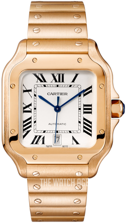 santos cartier rose gold