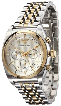 armani watch silver and gold