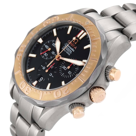 Omega Seamaster Chronograph Americas Cup Titanium 18k Gold