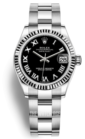 rolex datejust 31 black