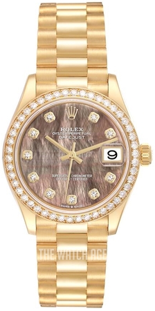 rolex datejust 31 black mother of pearl