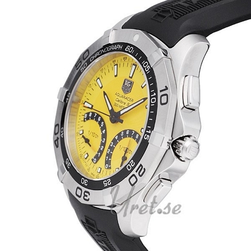 Aquaracer Chronograph Yellow Rubber 41 mm ref. CAF7013.FT8011