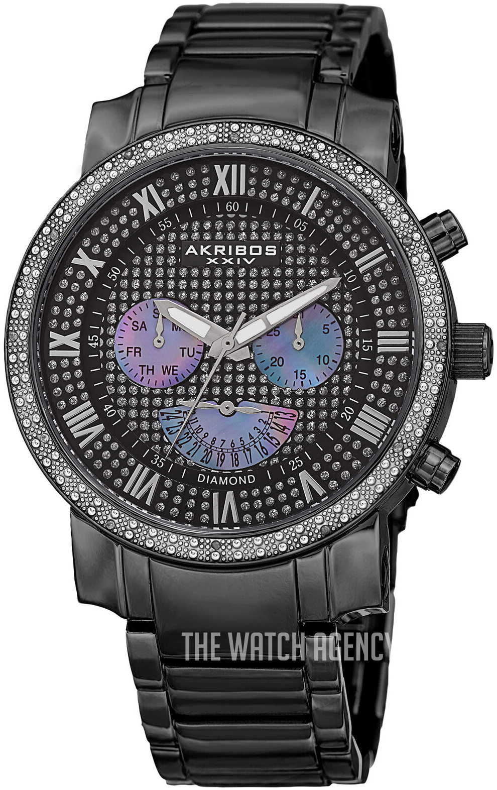 Akribos xxiv diamond discount watch