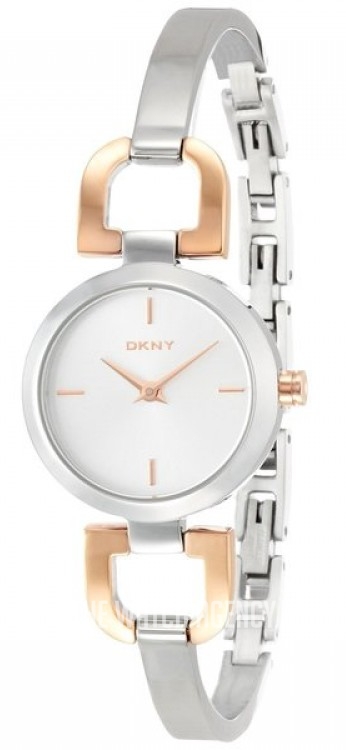 dkny silver tone analogue watch