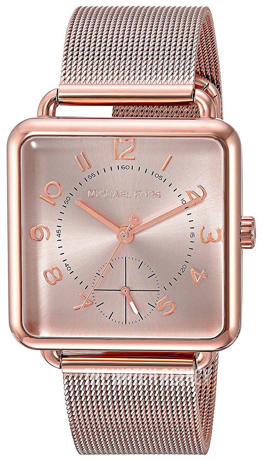 michael kors watch square rose gold