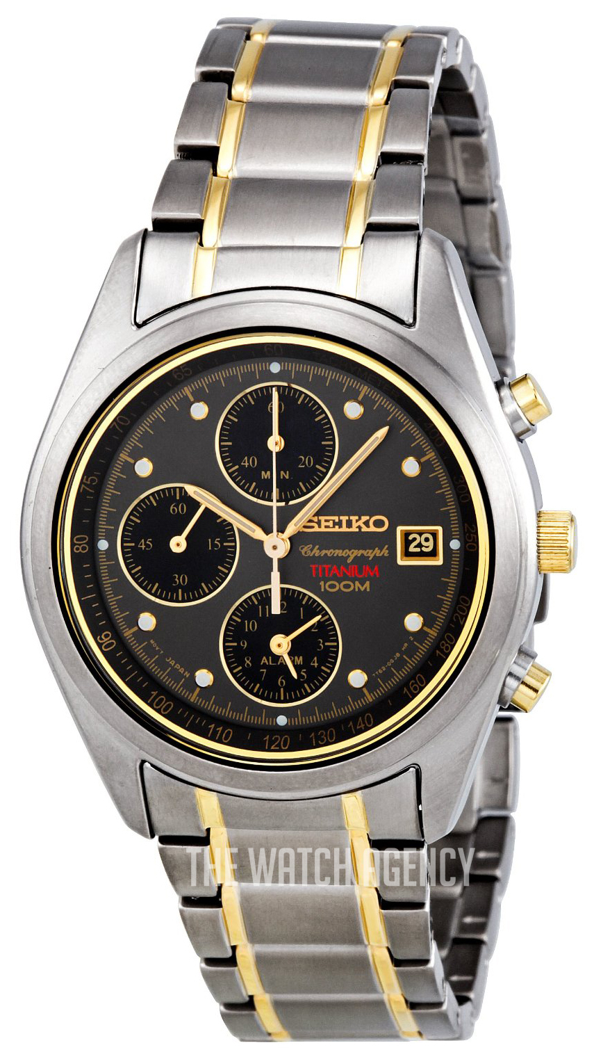 Seiko titanium chronograph online sq100