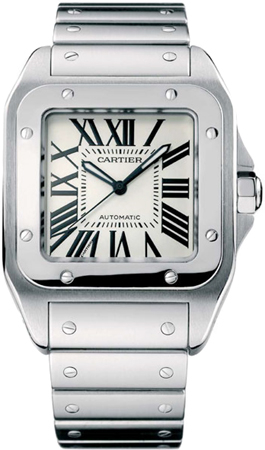 cartier santos 100 metal band