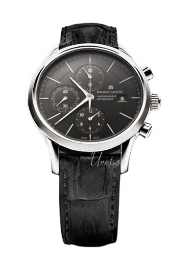 Les Classiques Chronographe Black Leather 41 mm ref. LC6058 SS001 330