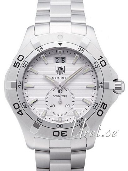 Aquaracer Grande Date White Steel 41 mm ref. WAF1015.BA0822