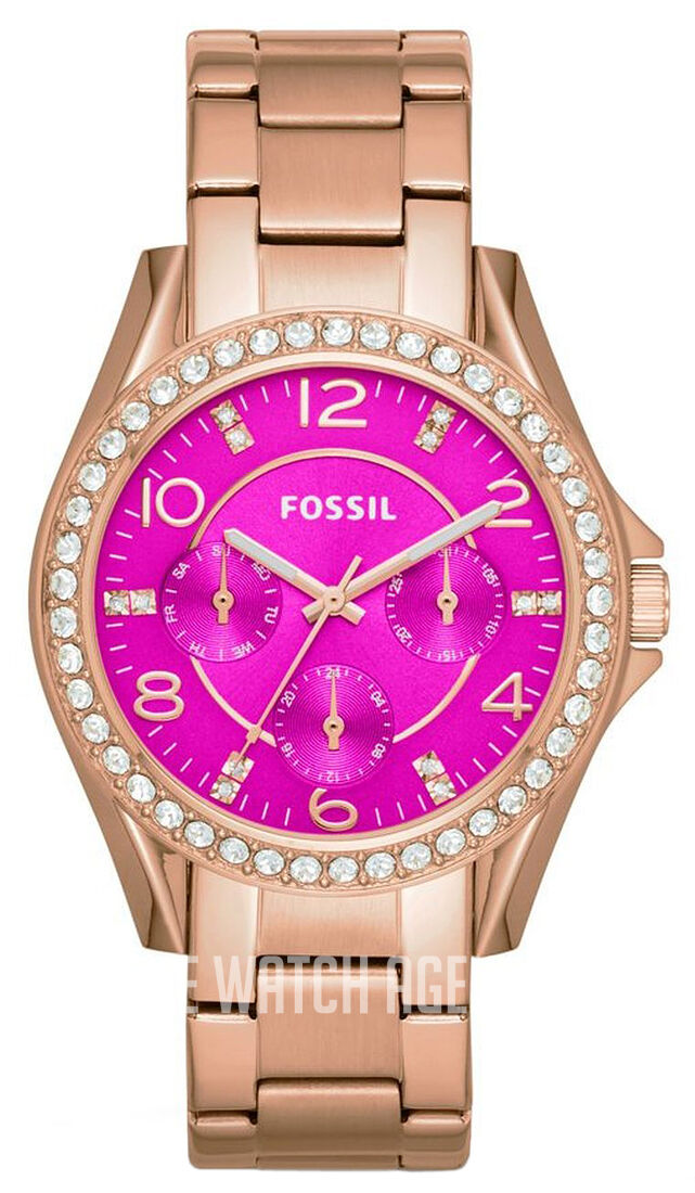 Fossil Hot Pink Matte finish watch Fossil ES3133 Heather Magenta Pink Women main image 3