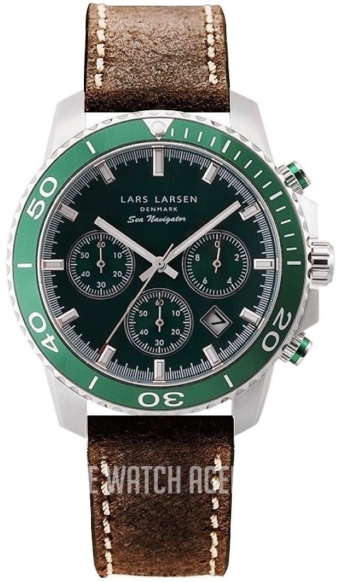 LARS LARSEN Oliver LL147SFSM 【39mm】 134-Green/Brown Lars Larsen Sea Navigator | TheWatchAgency.com
