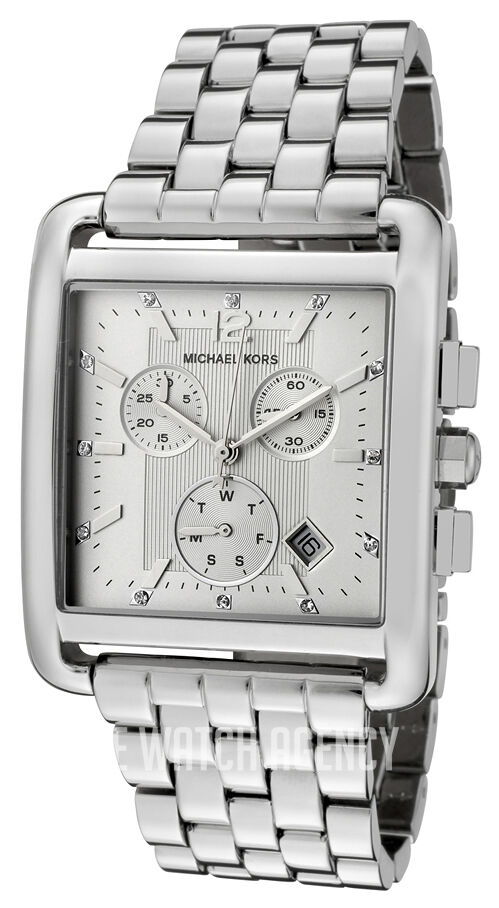Silver Michael Kors Square Face Watch Michael Kors Silver Square - Main Image