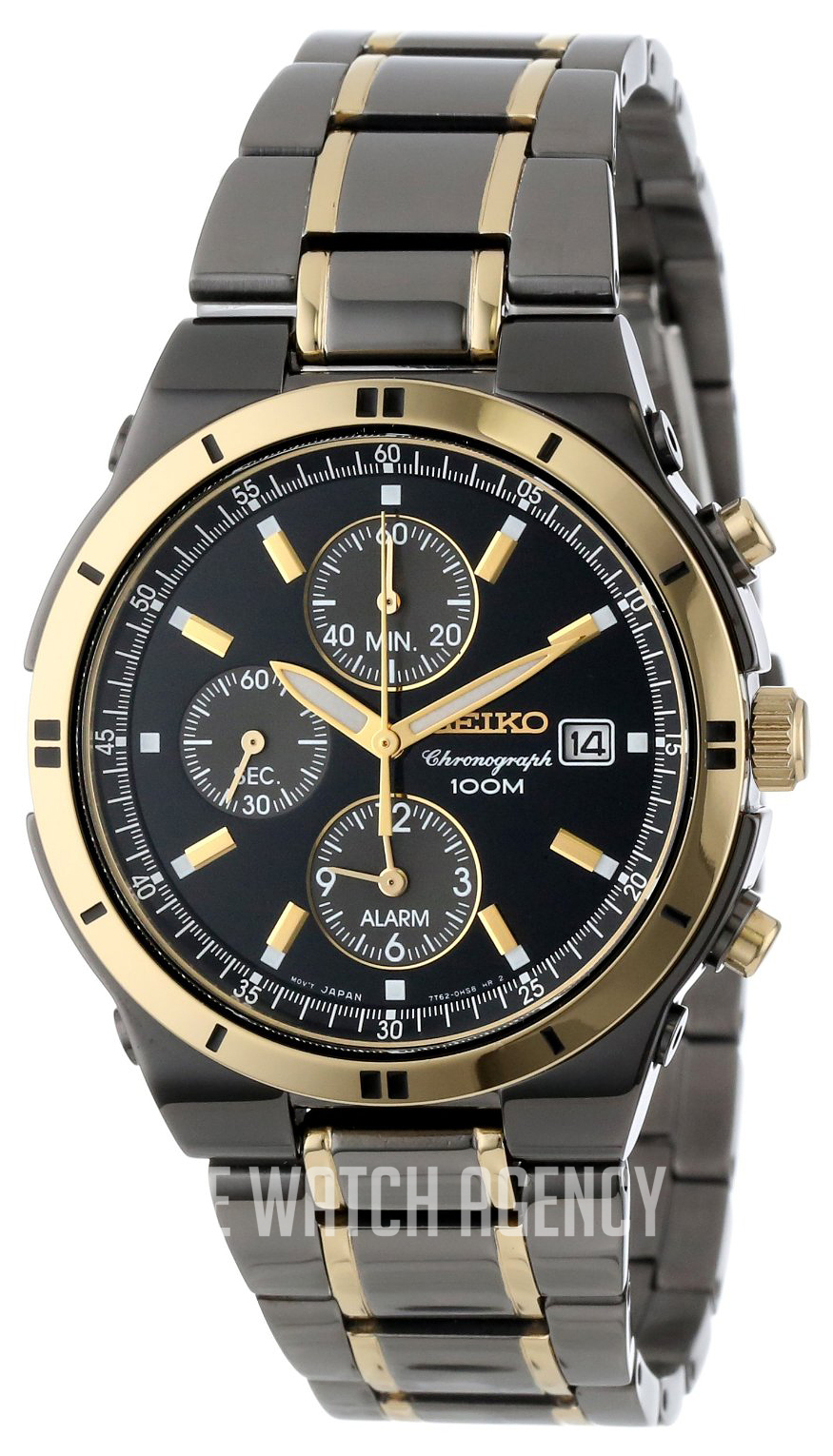【美品】SEIKO クロノグラフ SNAA30 ブラック/ゴールド SNAA30 Seiko Chronograph | TheWatchAgency.com